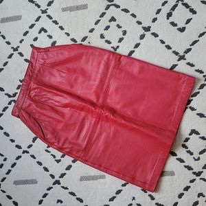 Vintage genuine leather silverleaf skirt